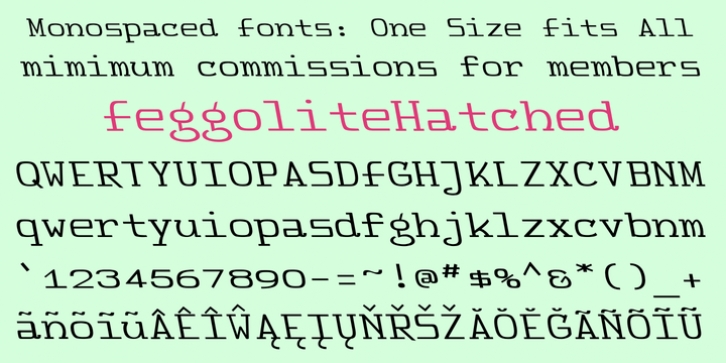 FeggoliteHatched font preview