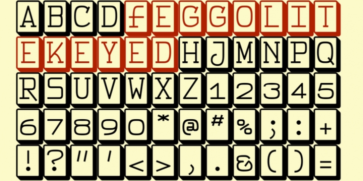 FeggoliteKeyed font preview