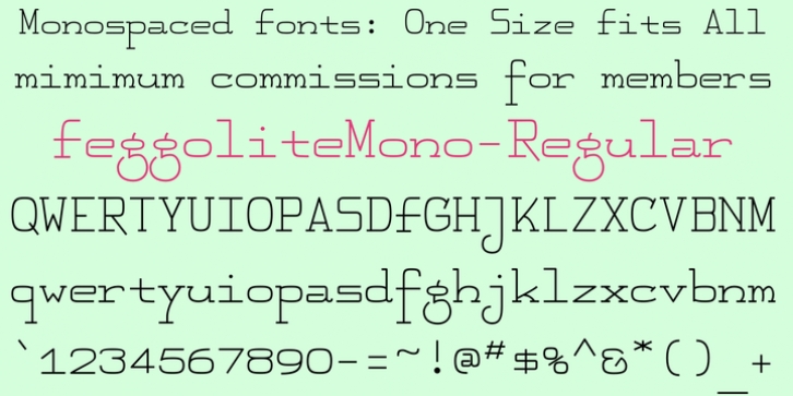 FeggoliteMono font preview