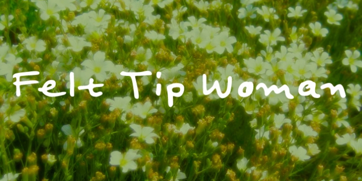 Felt Tip Woman font preview