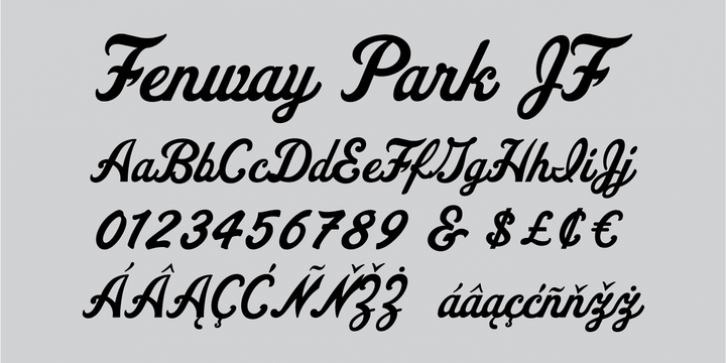 Fenway Park JF font preview