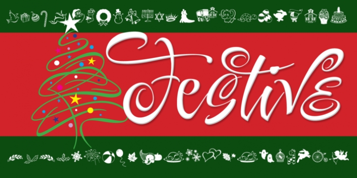 Festive font preview