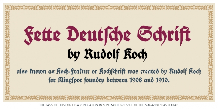 Fette Deutsche Schrift font preview