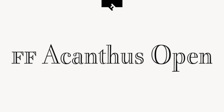 FF Acanthus Open font preview