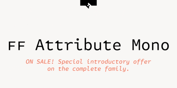 FF Attribute Mono font preview