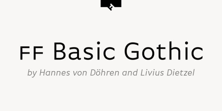 FF Basic Gothic Pro font preview