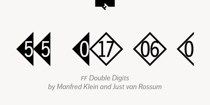 FF Double Digits font preview