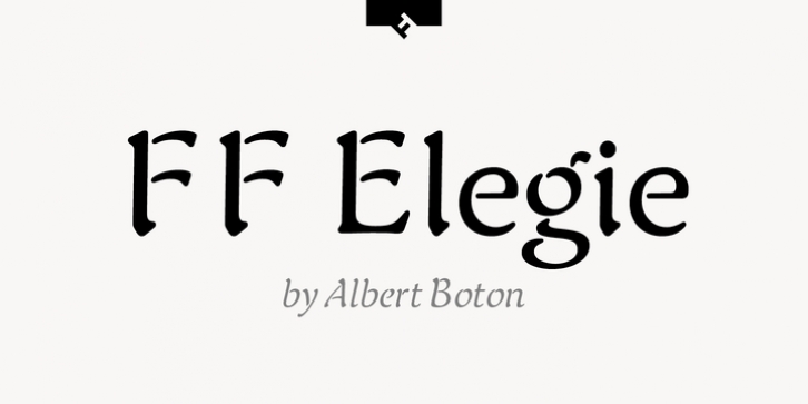 FF Elegie font preview