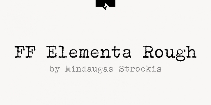 FF Elementa Rough Pro font preview
