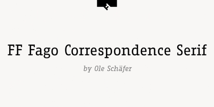 FF Fago Correspondance Serif Pro font preview