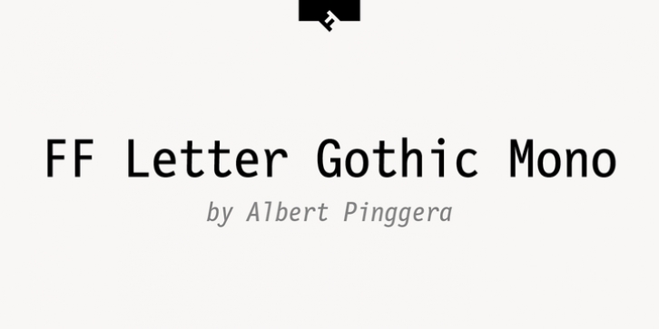 FF Letter Gothic Mono font preview