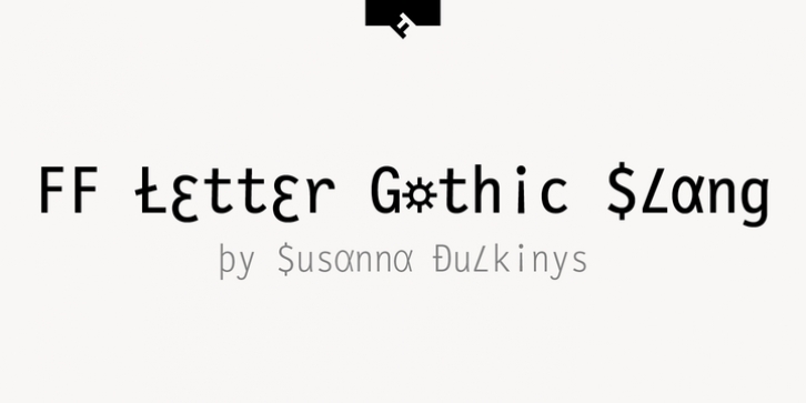 FF LetterGothic Slang font preview