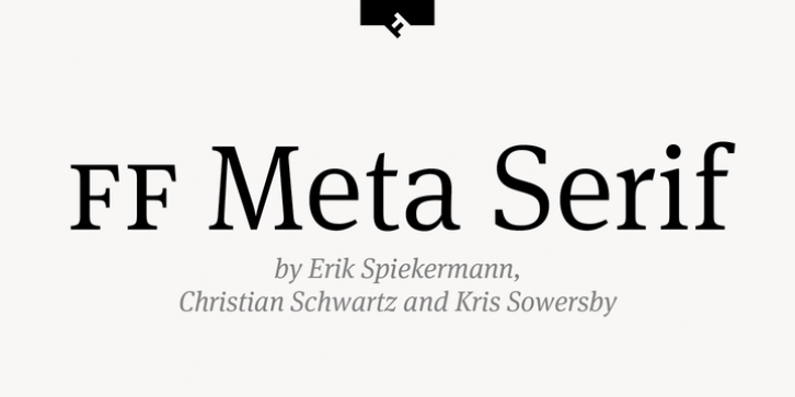 FF Meta Serif font preview