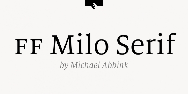 FF Milo Serif font preview