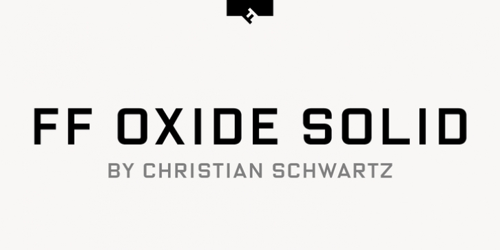 FF Oxide Solid Pro font preview