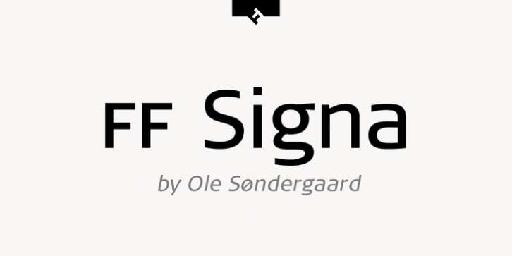 FF Signa Condensed font preview