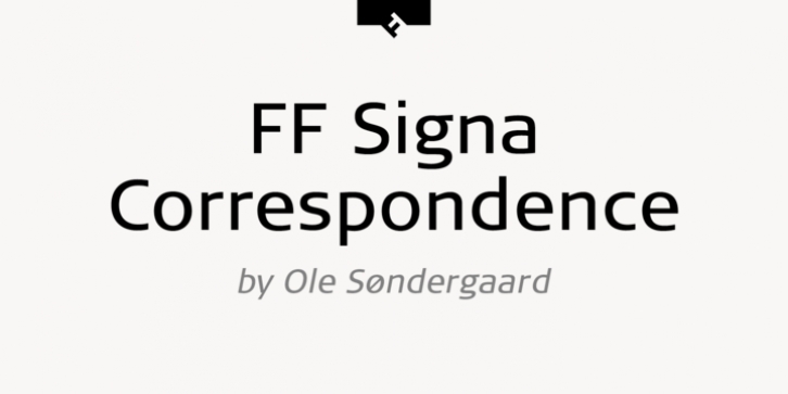 FF Signa Correspondence Pro font preview