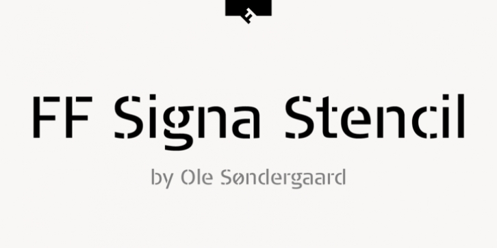 FF Signa Stencil Pro font preview