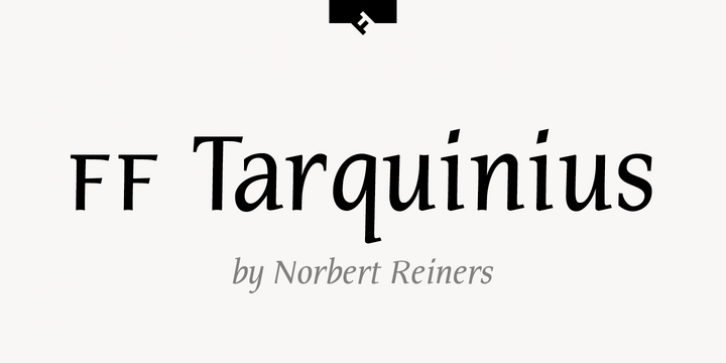 FF Tarquinius Pro font preview