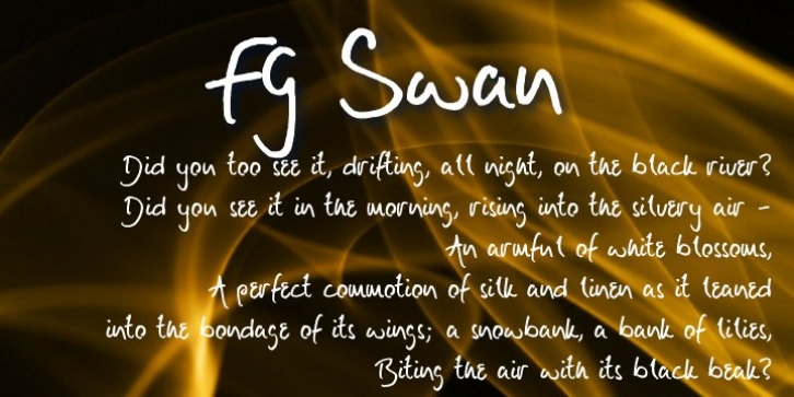 FG Swan font preview