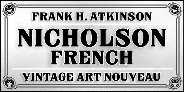 FHA Nicholson French font preview