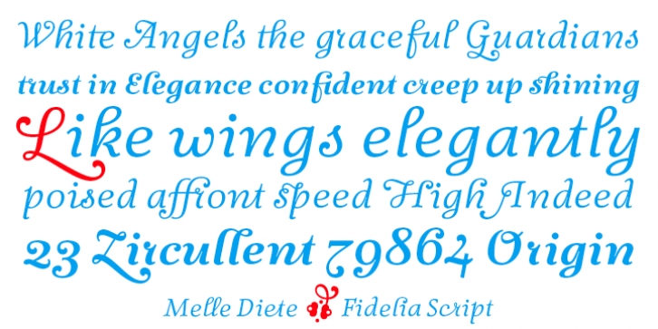 Fidelia Script font preview