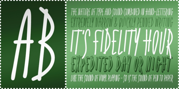 Fidelity Hour BTN font preview
