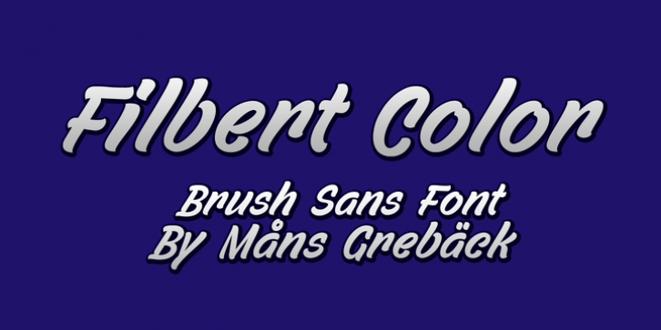 Filbert Color font preview