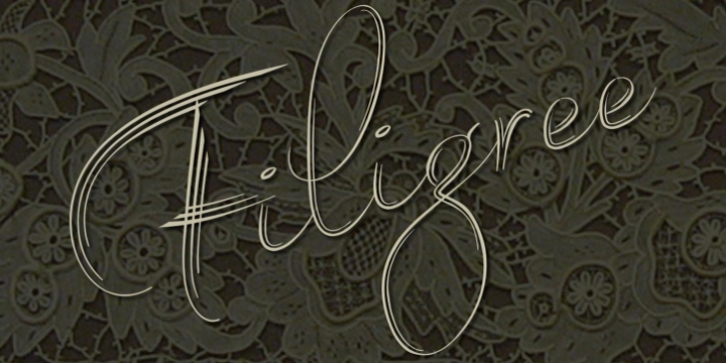 Filigree font preview