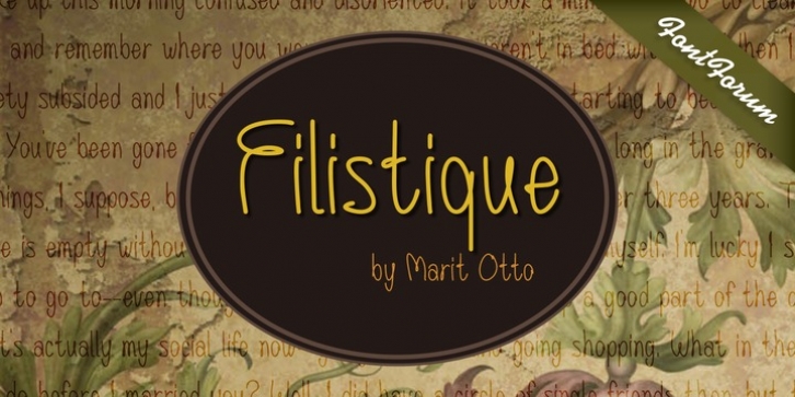 Filistique font preview