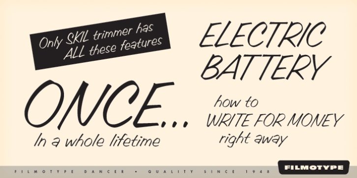 Filmotype Dancer font preview