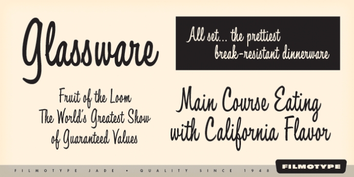 Filmotype Jade font preview