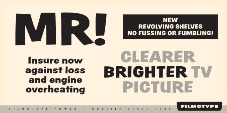 Filmotype Power font preview