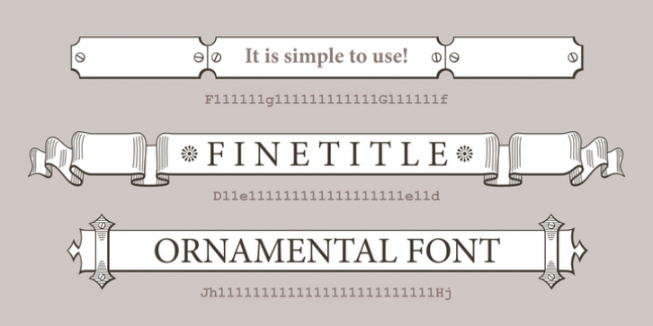 Finetitle font preview
