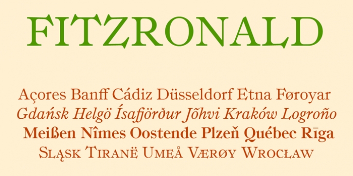 Fitzronald font preview