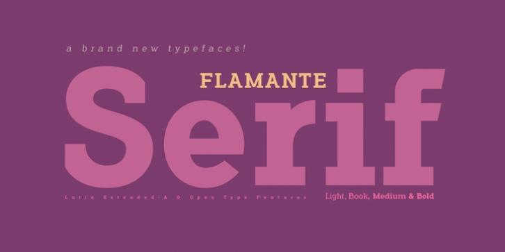 Flamante Serif font preview