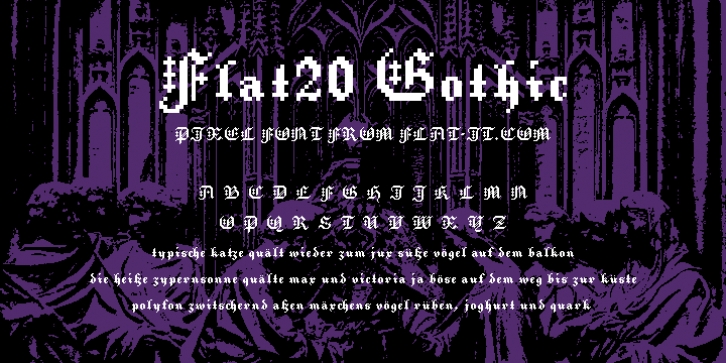 Flat20 Gothic font preview