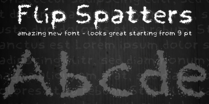 Flip Spatters font preview