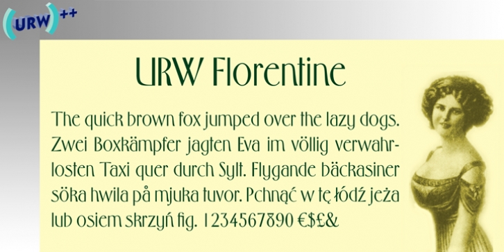 Florentine font preview