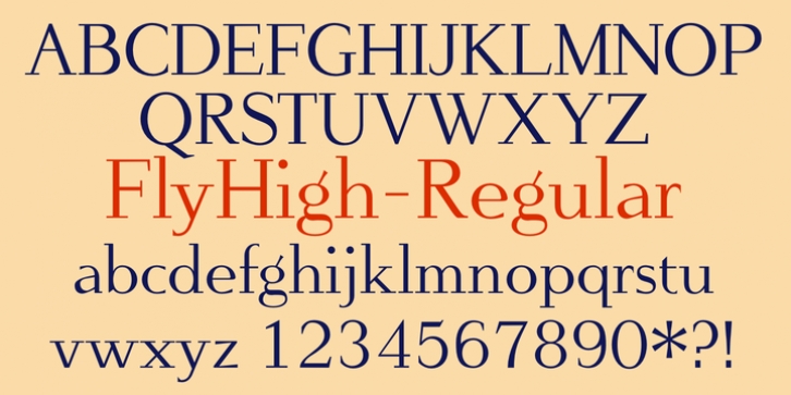 FlyHigh font preview