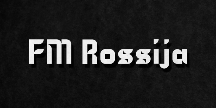 FM Rossija font preview