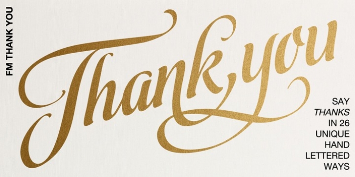 FM Thank You font preview