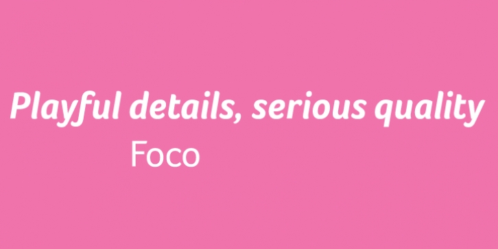 Foco font preview