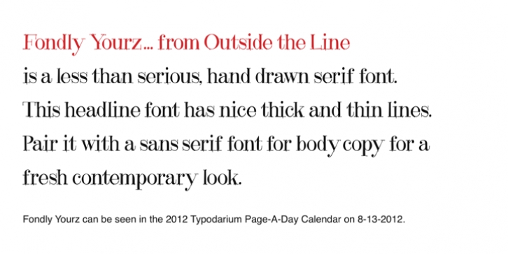 Fondly Yourz font preview