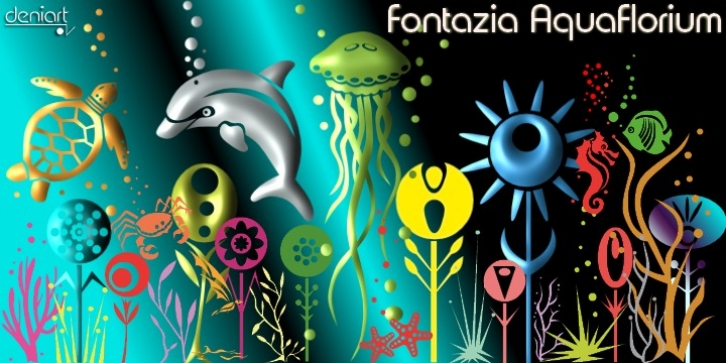 Fontazia AquaFlorium font preview