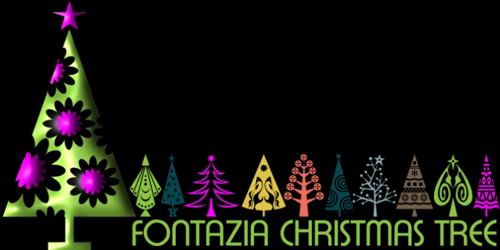 Fontazia Christmas Tree font preview
