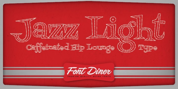 Fontdinerdotcom Jazz Light font preview