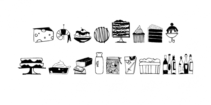 Food Doodles Too font preview