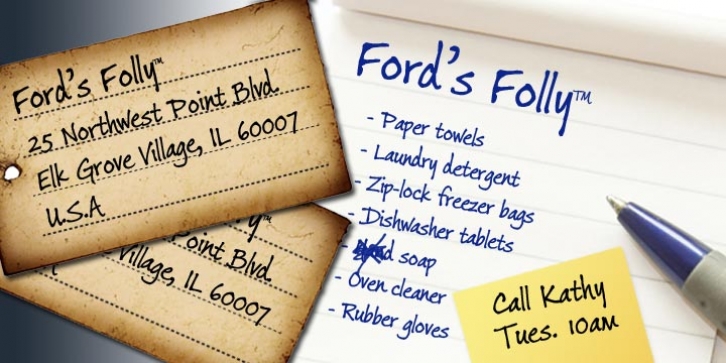 Ford's Folly font preview