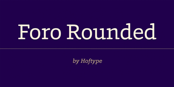 Foro Rounded font preview